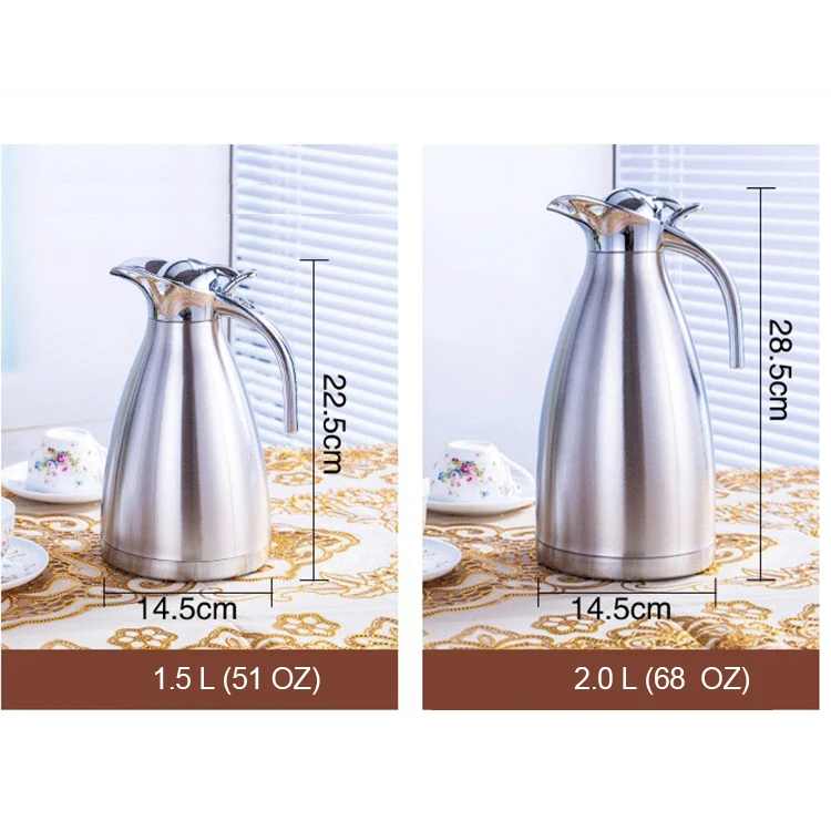 Thermal Coffee Carafe Dispenser 51 Oz/ 1.5 L - Double Wall Vacuum