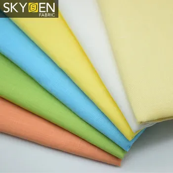 linen fabric suppliers Plain color material men clothing cotton linen fabric wholesale pure 100% linen fabric for clothes