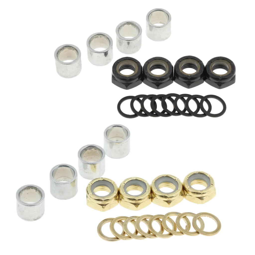 Iron Nut Washer Bolts Screws Spacer Bearings Skateboard Longboard Accessories