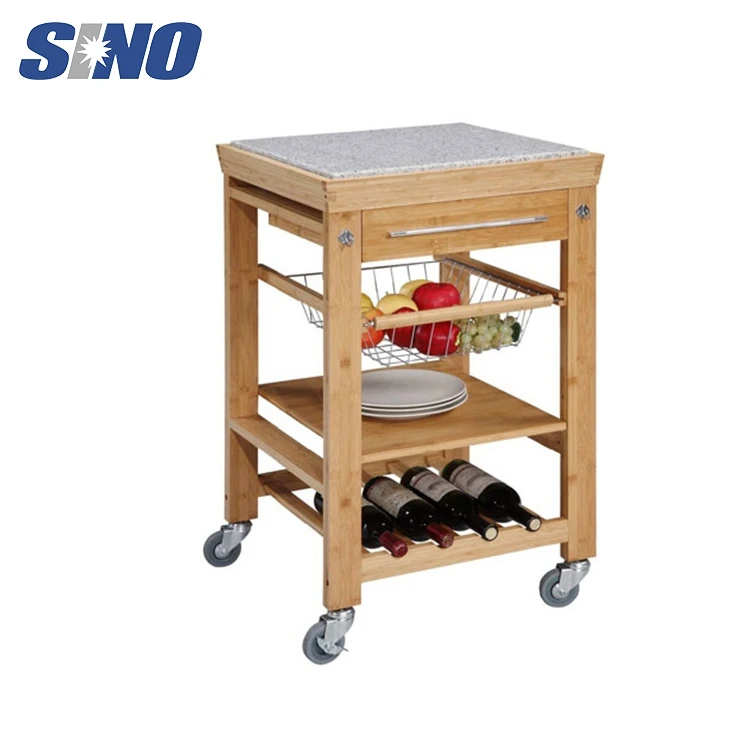 
Тележка для кухни из бамбука 