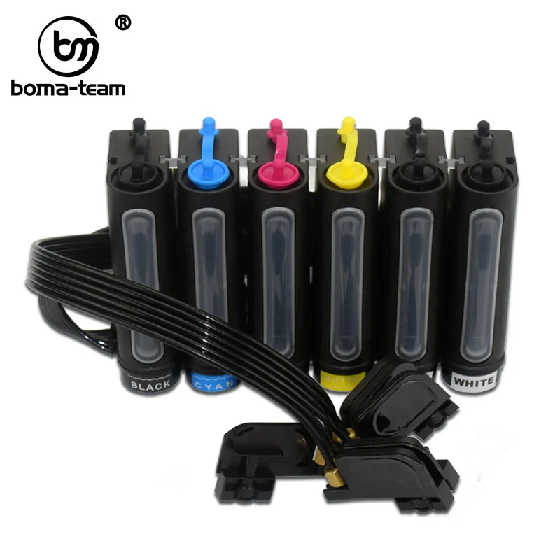 LED UV Ink Ciss Cis Continuous Ink Supply System for Epson L805 L800 R330 R230 R270 R290 T50 1390 1400 1410 1430 1500w Printers