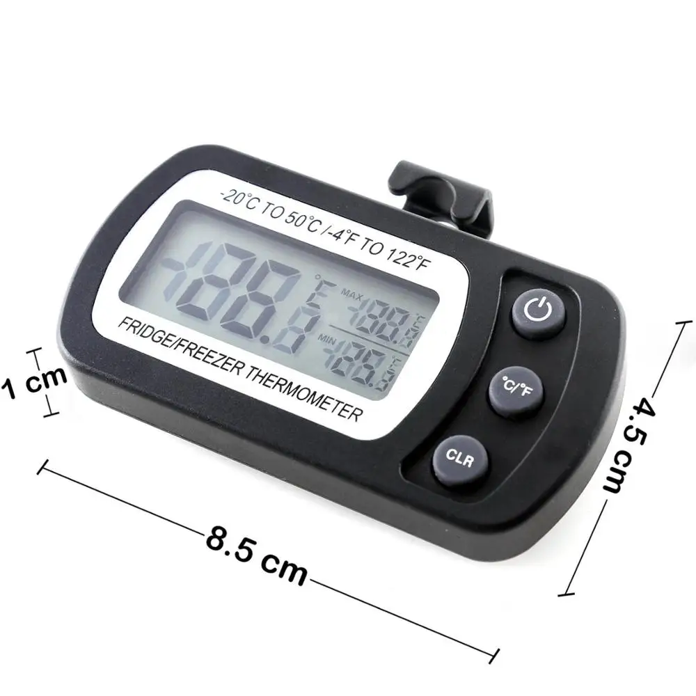 Waterproof Refrigerator Fridge Thermometer, Digital Freezer Room