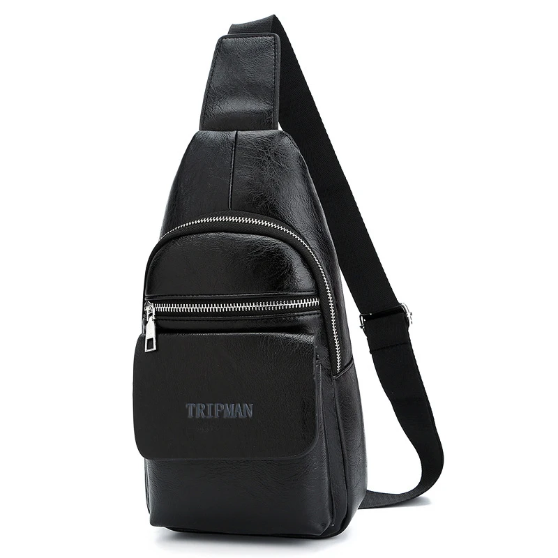 Tripman-bolso De Pecho De Moda Para Hombre,Cartera De Cuero Pu,Resistente  Al Agua,Bandolera De Hombro,Acepta Logotipo Personalizado - Buy Bolsas De  Hombro Para Niños Adolescentes,Bolsos Mensajero De Cuero Para Hombres,Honda  Crossbody Bolso De