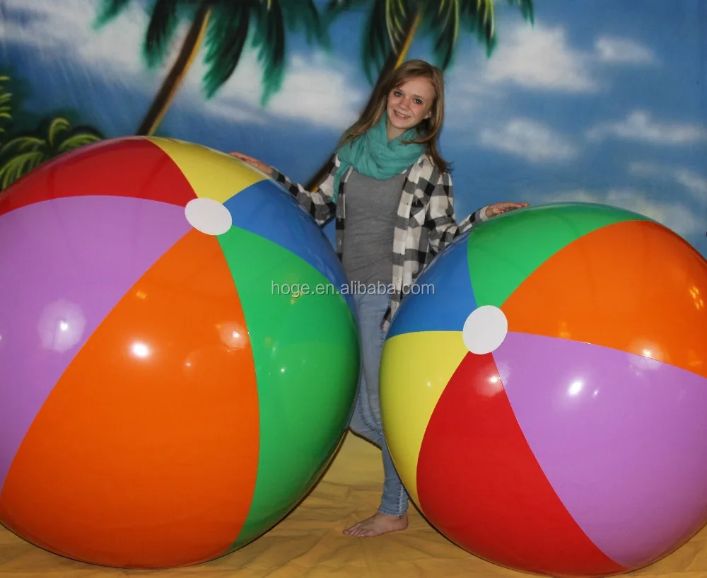 6 peças infláveis palmeiras gigante coco árvore de coco cor bola de praia  bola arco-íris cor bola praia