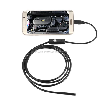 USBONLINE 5.5mm OD OTG USB Android endoscope camera 5M 3.5M 2M 1M waterproof inspection snake camera 720P micro usb endoscope