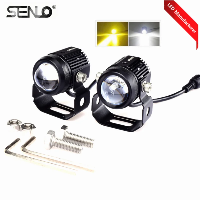 
 Горячая Распродажа мини-фары дальнего света фары рабочего света H4 H6 T19 дальний/ближний свет светодиодные противотуманные фары для мотоцикла ATV SUV трактора яхты  