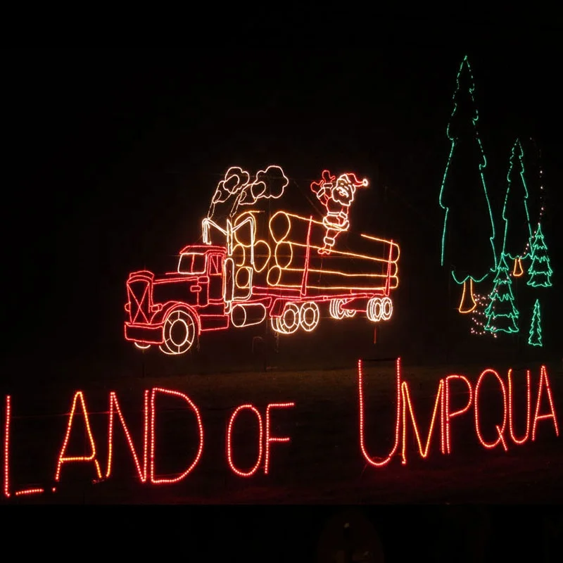 Outdoor 2D Rope Light Animated LED Santa Motorbike Golf Cart Characters for Commercial Christmas Lawn Rooftop Decoration