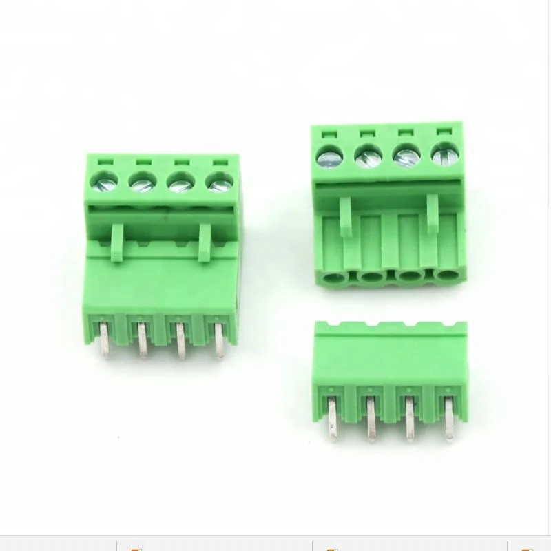 50 stuks 2-pins PCB-eindblokconnectoren, 2-pins PCB-terminals Schroefklemmen 2.54 mm Pitch-montage Power Groen PCB-eindblok Schroefklemmenblok