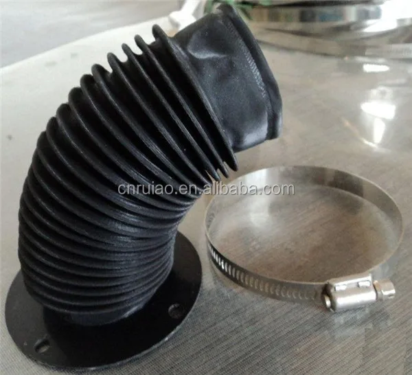Flexible Rubber Bellows Round Cover Sewn Round Bellows Accordion Cylinder Rod Bellows Lead Screw