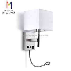 Modern Nordic Luxury Decorative Antique Swing Arm Hotel Bedside Reading Adjustable LED Wall Sconce Lamp