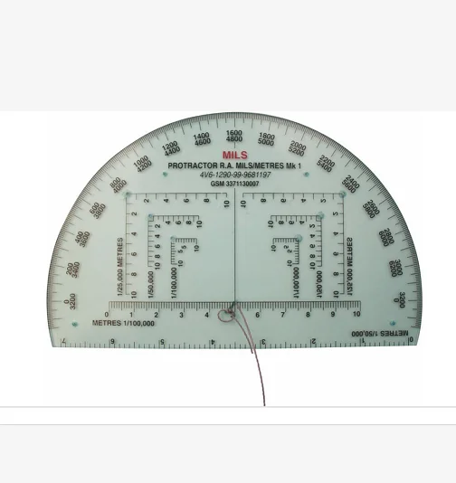 Definite DMR03 plastic military map tools scale protractor scales
