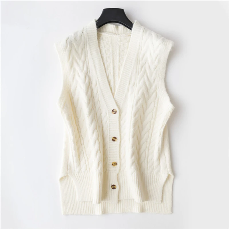 v neck cable knit sweater vest