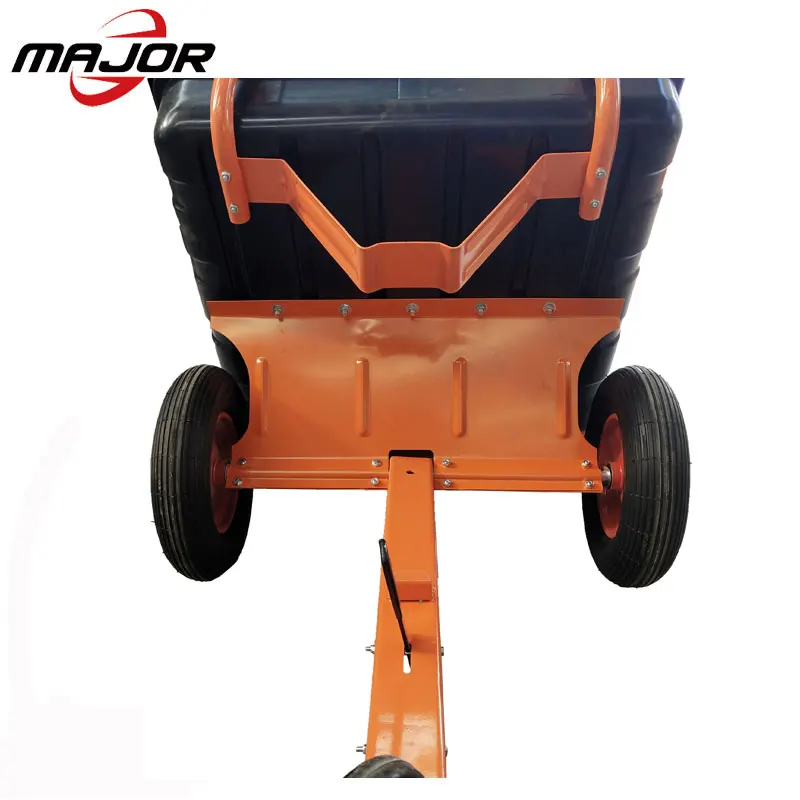 300L New HDPE Material POLY Tray Garden Cart Garden Rubbish Storage Bucket Lawn Mower Trailer Dump Cart Plastic Garden Cart