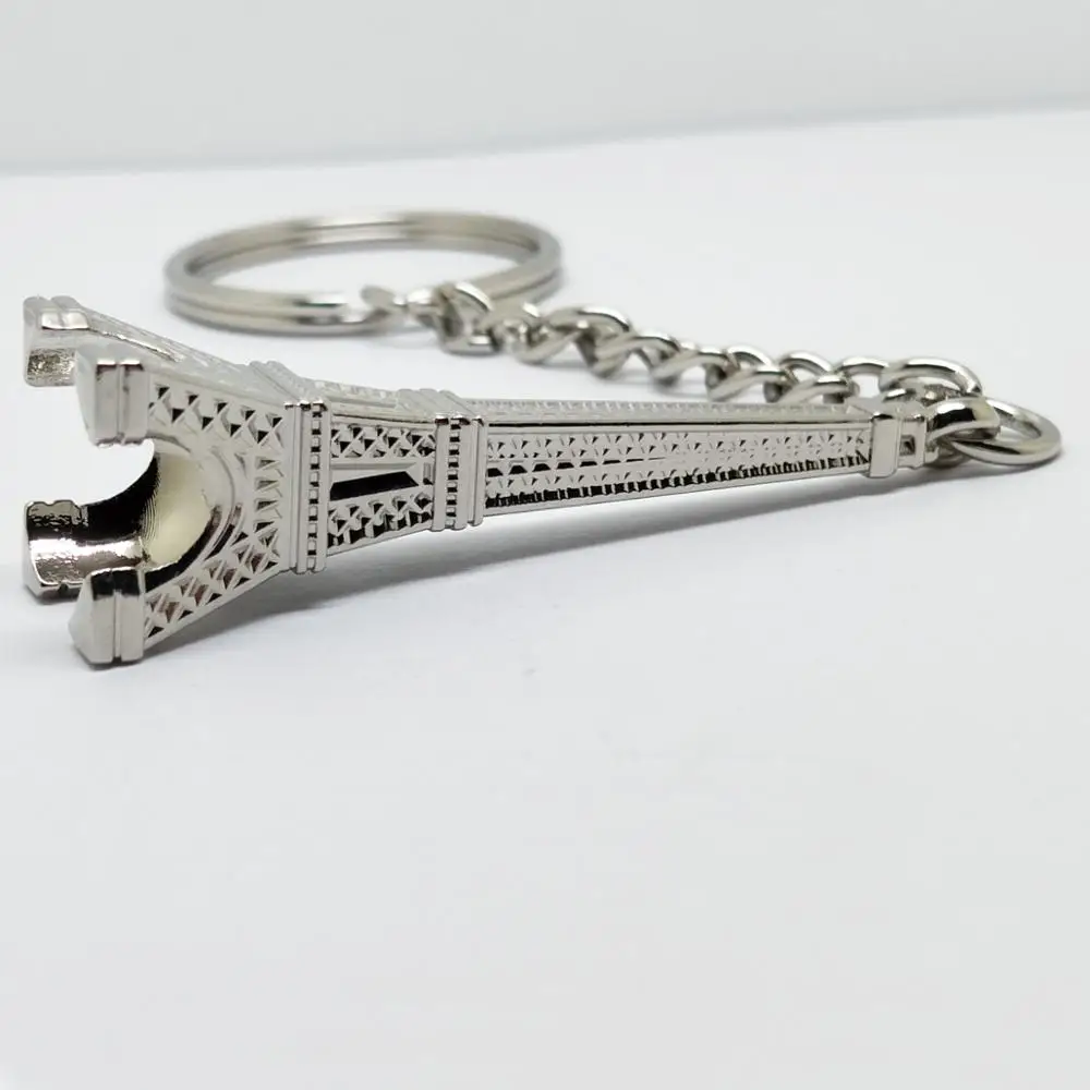 Personalized 3D Design Tour Paris eiffel Tower Keychain for Souvenir Key Fob