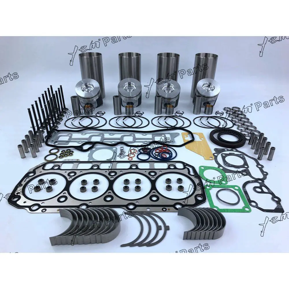 4TNV98 Engine Overhaul Kit With Cylinder Gasket Piston Ring Liner Kit Bearings Valves Set for Yanmar 3