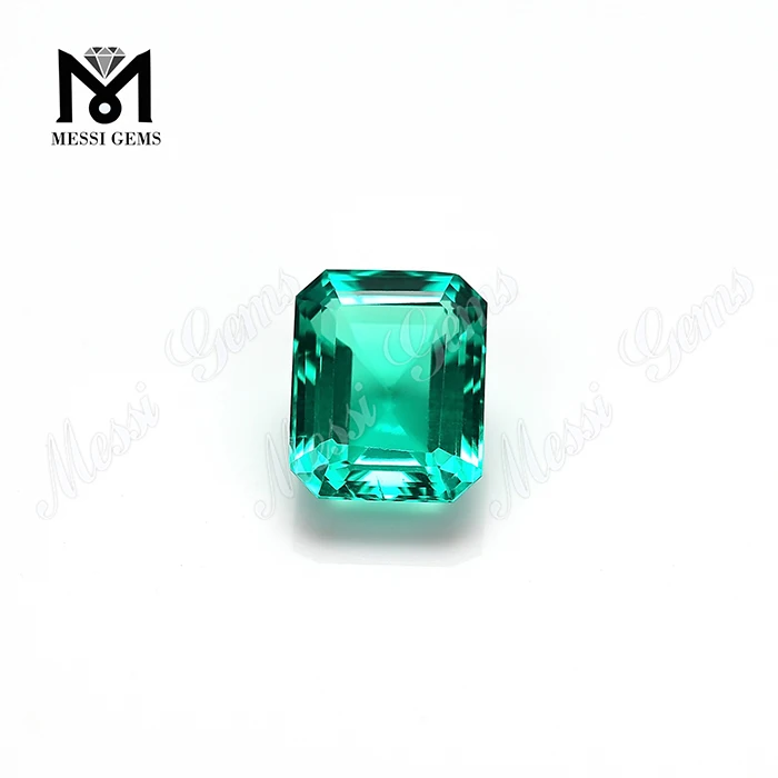 Emerald Cut Hydrothermal Synthetic Colombian Emeralds Price for Sale