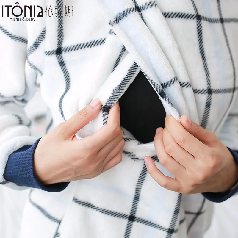 
 Пижамы для кормления грудью на заказ из фланели  