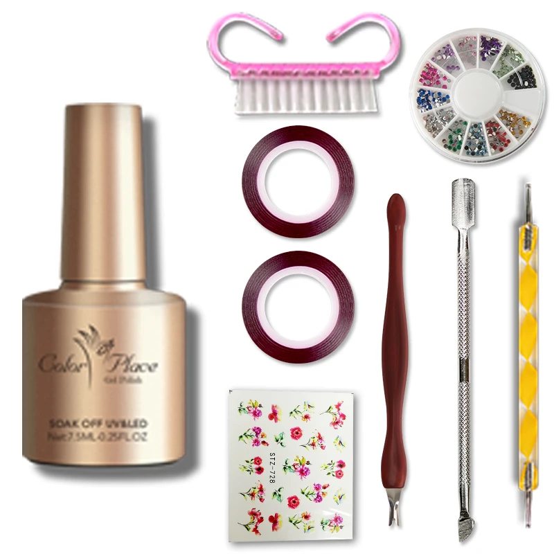 Профессиональная лампа для ногтей набор УФ-гель-лаков инструменты и оборудование для дизайна ногтей набор инструментов для маникюра