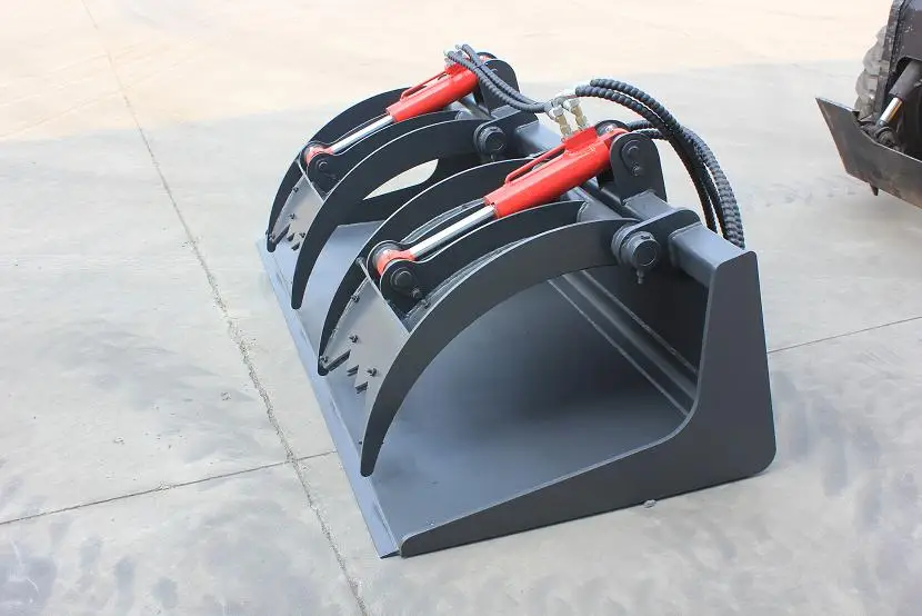 OEM Skid Steer Attachments 1500-1830mm Width Rock Bucket Grapple