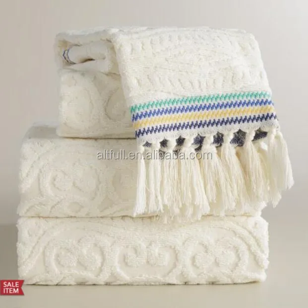 bath towels with tassels
