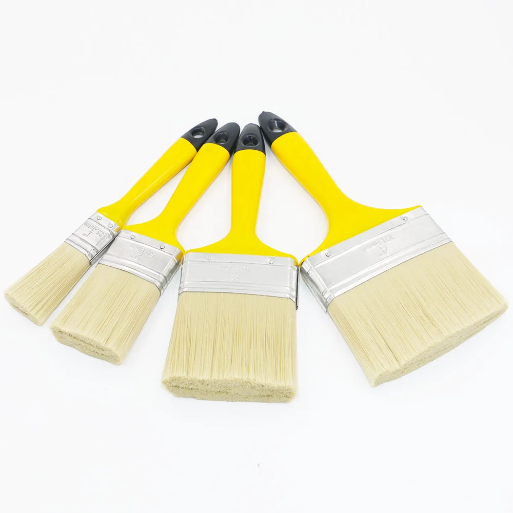 Wholesale Good Quality PET Paint Brush With Yellow Plastic Handle