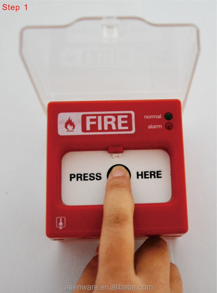 Emergency Fire Alarm Push Button With Resettable Key