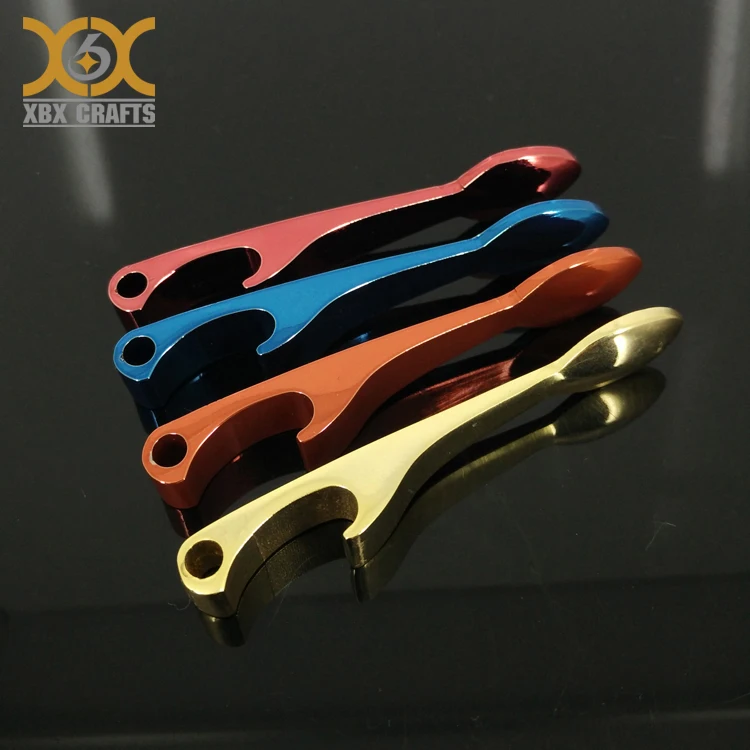 Custom Mixed Color Mini Spoon Shape Metal Bottle Opener Keychain with logo
