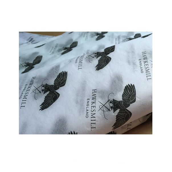 Popular Fancy white silk paper Clothes Wrapping Tissue paper with silver logo