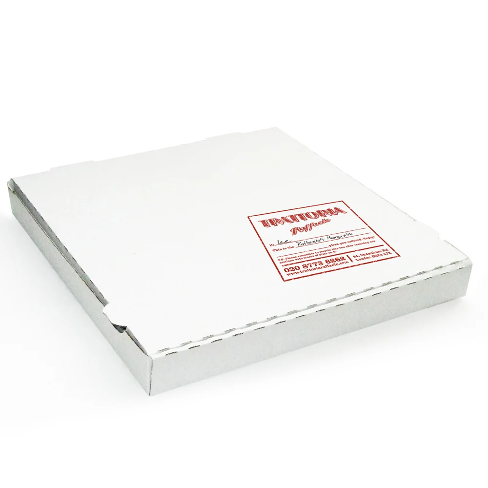 large white pizza boxes