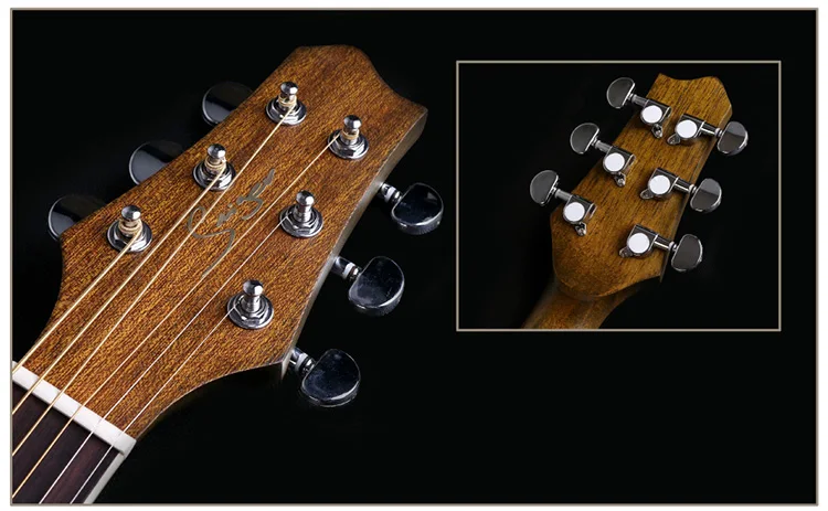36 Inch OEM Acoustic Guitar with High Density Steel Nut & Saddle