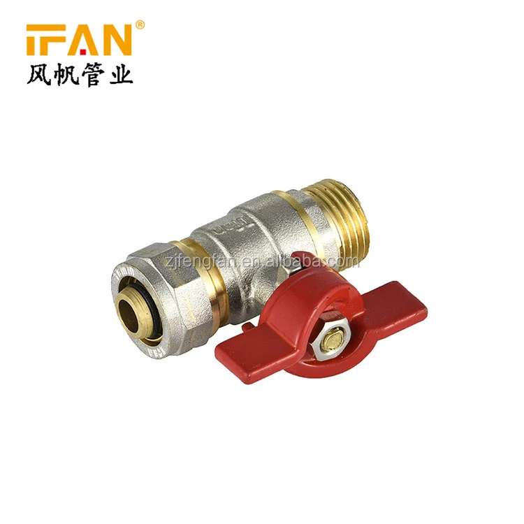 reliable pipe producer double color 81052 butterfly union brass Ball Valve 1/2FM for water/gas