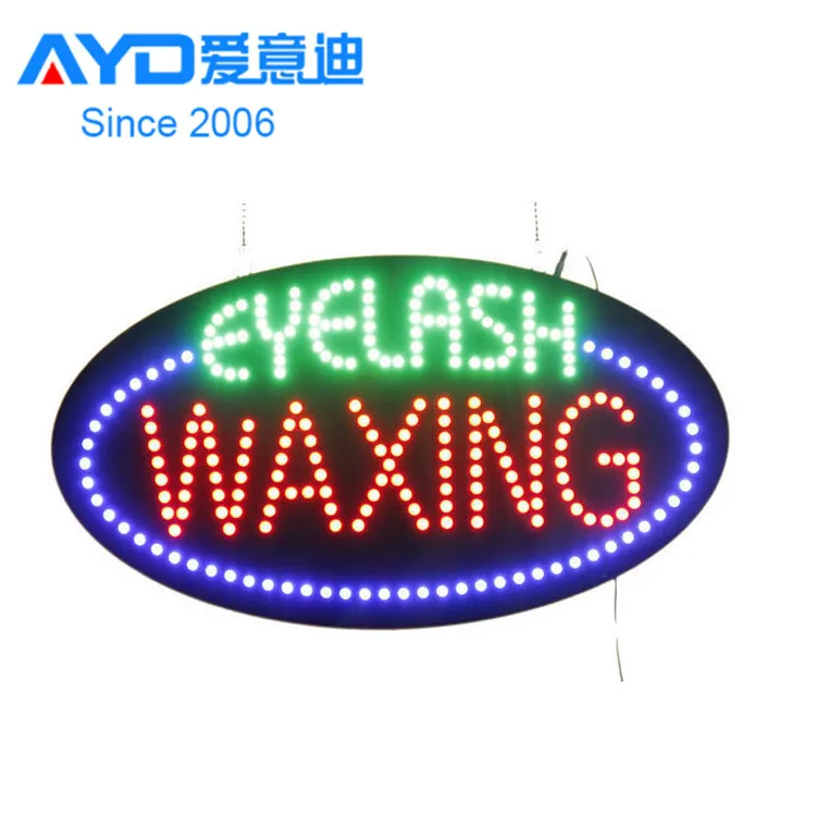 Ultra Bright Hanging LED Eyebrow Treading Eyelash Extension Waxing Open Light Sign Display Board Panel