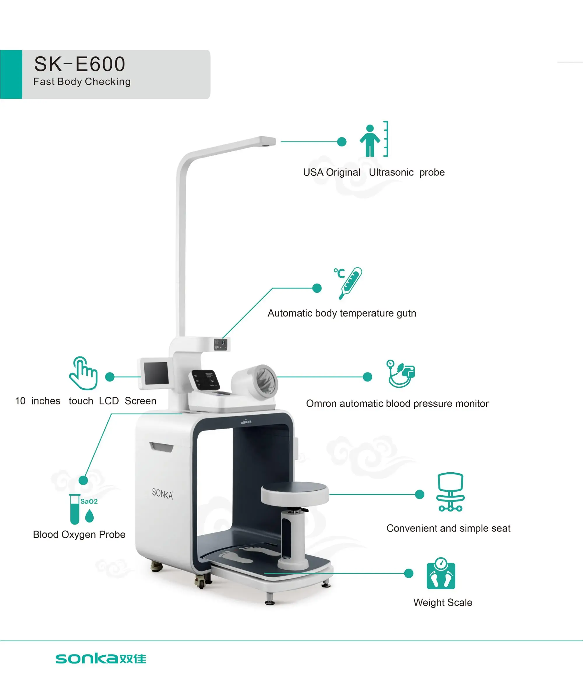 product sonka intelligent health check up kiosk health kiosk for health care center medical device-64