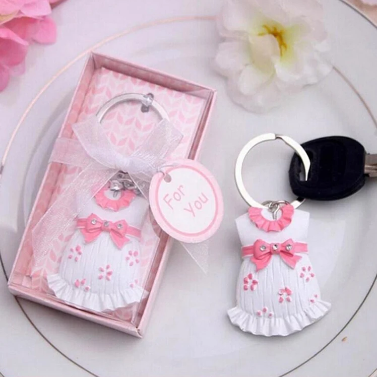 Mini Poly resin Baby Girl  clock 4" christening  baby shower favor gift 