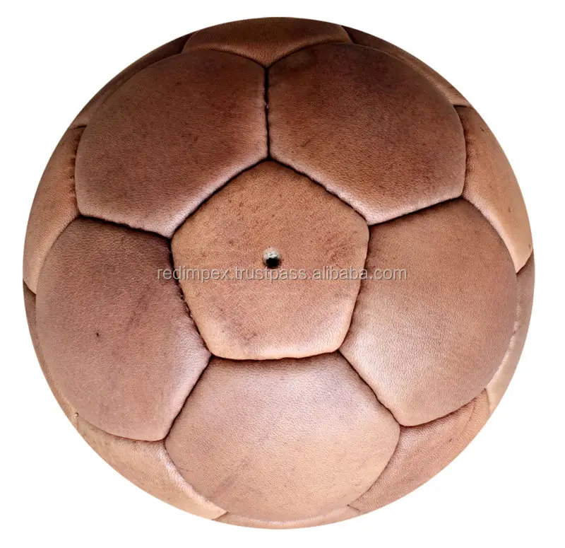 5 x Vintage Style GENUINE REAL LEATHER Soccer balls and Footballs/ Rugby Balls