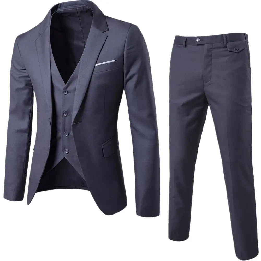 【12月スーパーSALE 15%OFF】 Fashion 2019 Men Wedding Dress Suit Business of Pieces Three スーツ