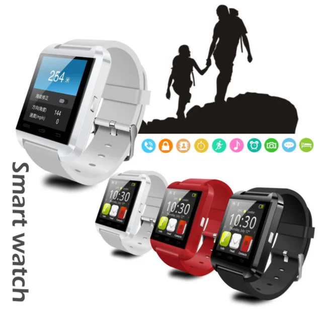 Blue to Watch U8 for IOS for IPhone 8 S4/Note 3 HTC Android for IOS Phone Smart Watch GT08 DZ09