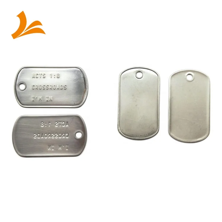 Stainless Steel Blank Epoxy Coated Rolled Military Dog Tags