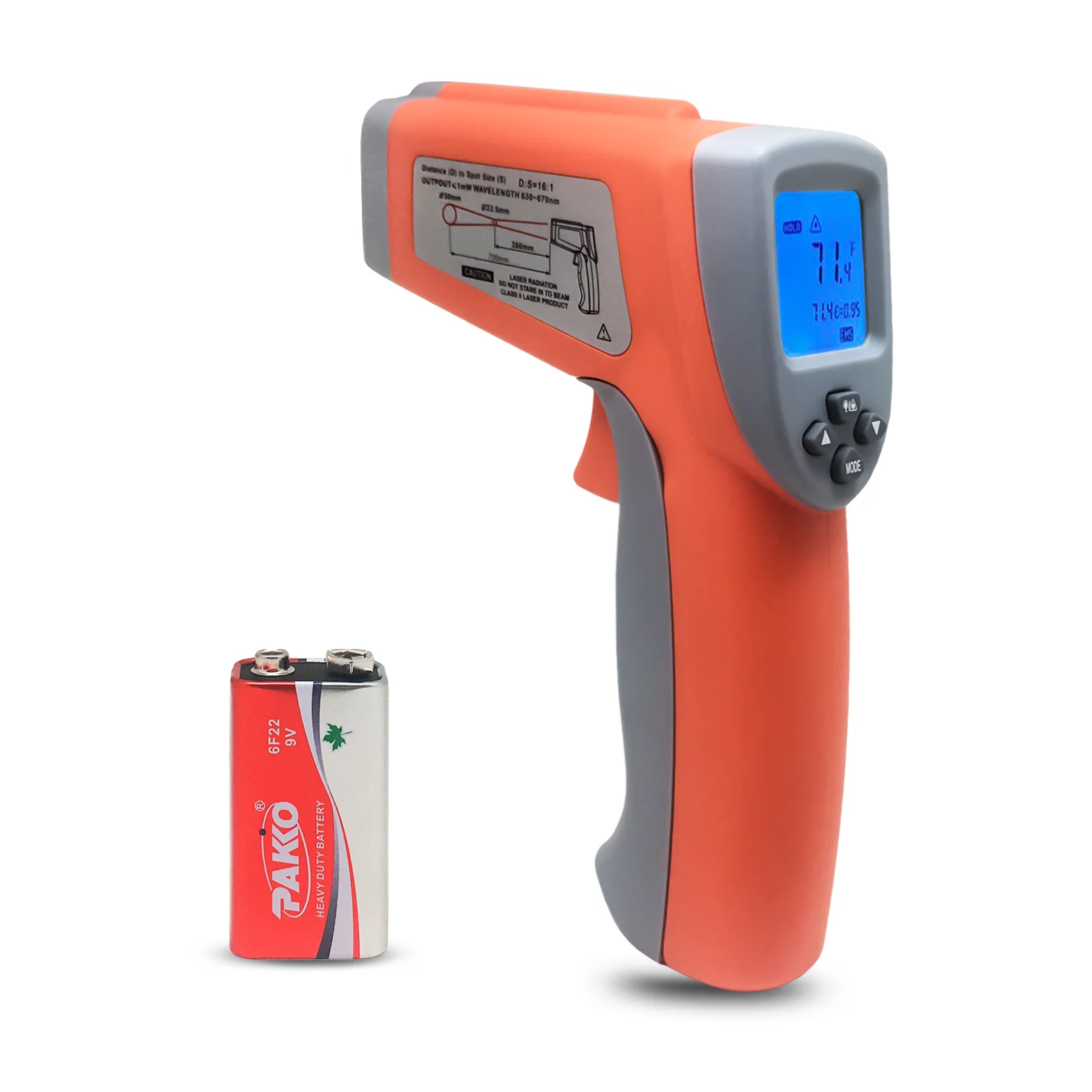 Dual Laser Handheld Digital Thermometer DT8580 Infrared Temperature Sensor ABS for Industrial Use Low Price OEM Customizable