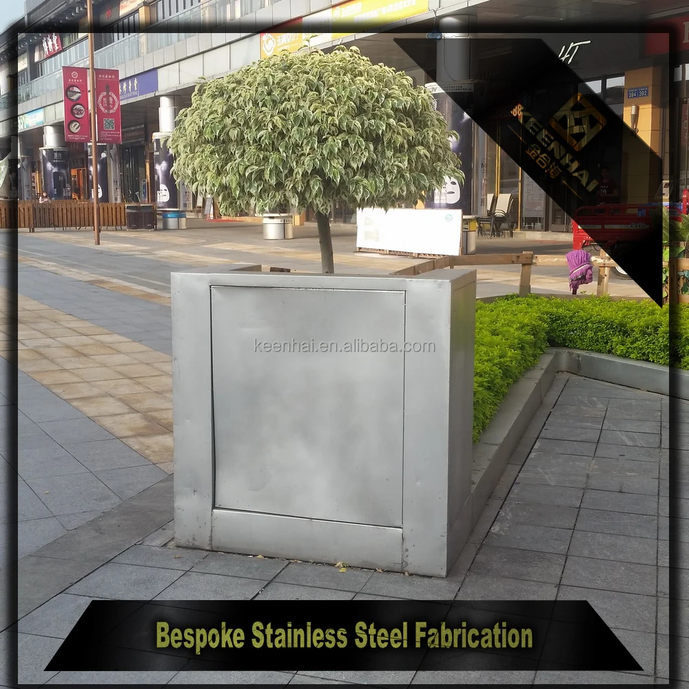 Stainless Steel Rectangular Flower Pot Giant Planter for Indoor and Outdoor Decoration Small Size Designed for Planting