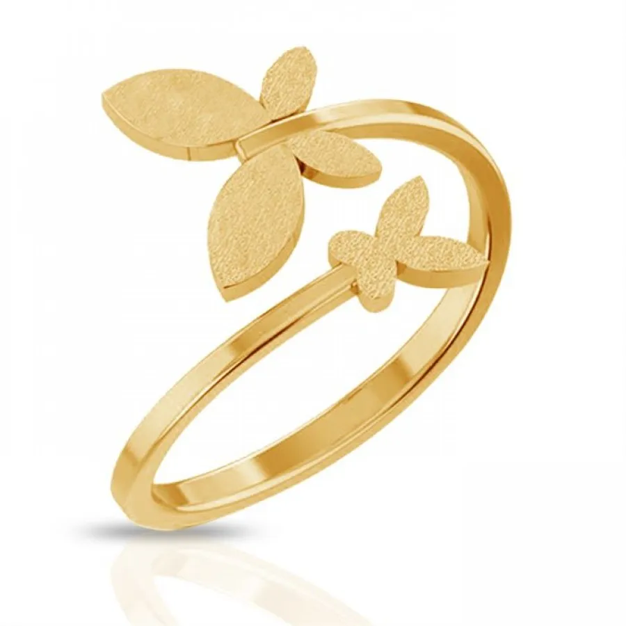 Female Butterfly Gold Ring Design | vlr.eng.br