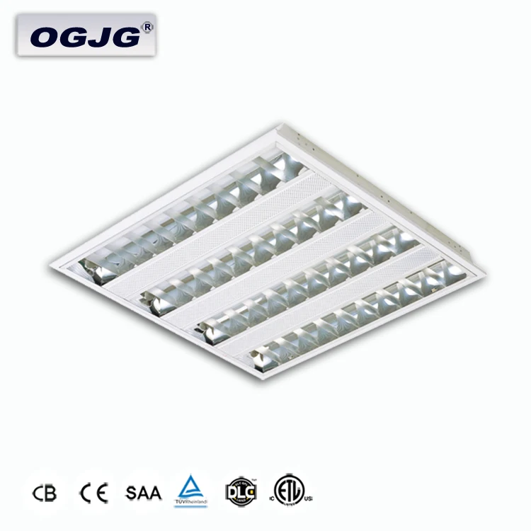 Офис сетки troffer приспособление Потолочные встраиваемые установлен стальной корпус Решетка Светодиодный свет