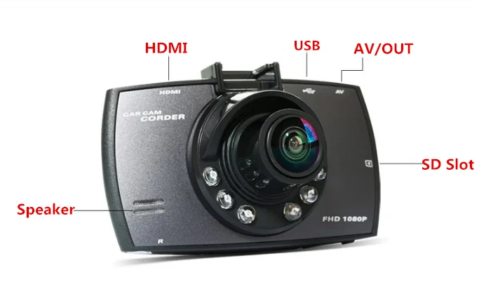 Дешевый Автомобильный видеорегистратор с двойным объективом IPS экран Hd с сертификацией CE