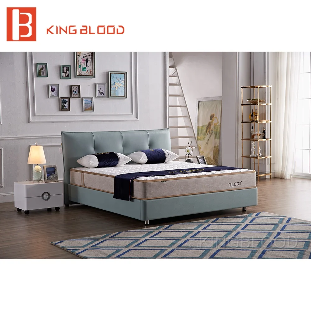 Luxury Turkish Latest Modern Bedroom Furniture Queen Size Platform Double Bed Designs