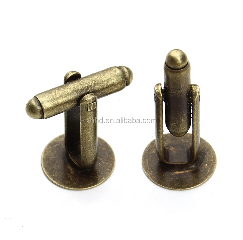 Модные круглые металлические запонки 6/8/10/12/15 мм, простые запонки, заготовки, пластина, фурнитура Cfflink