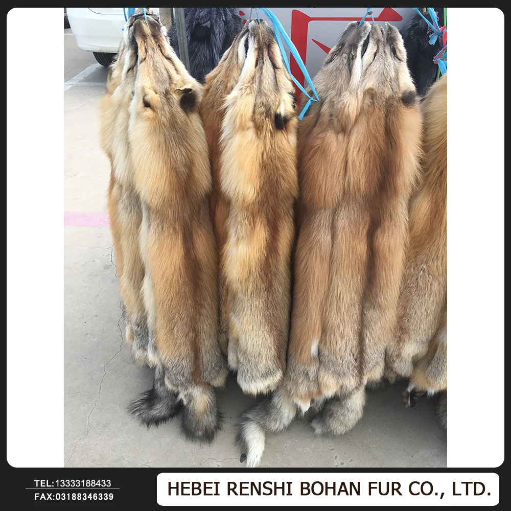 Wholesale Wholesale Red fox animal hide natural color red fox fur skin From  m.