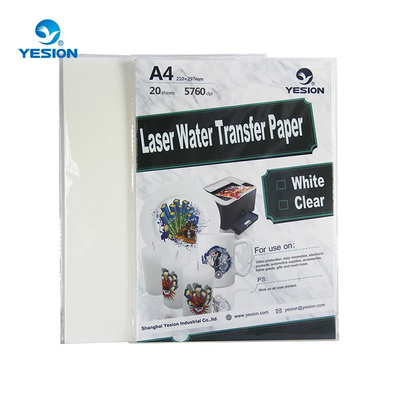 Source Wholesale Size Inkjet Water Slide Decal Paper A3 Laser Mug Transparent Transfer Paper for , Glass on