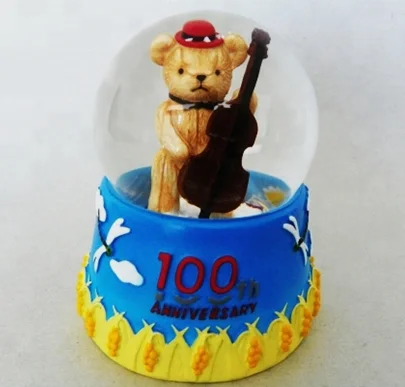 Custom Gift Polyresin Glass Snow Globe Water Glass Ball Handmade Souvenirs  Snowball