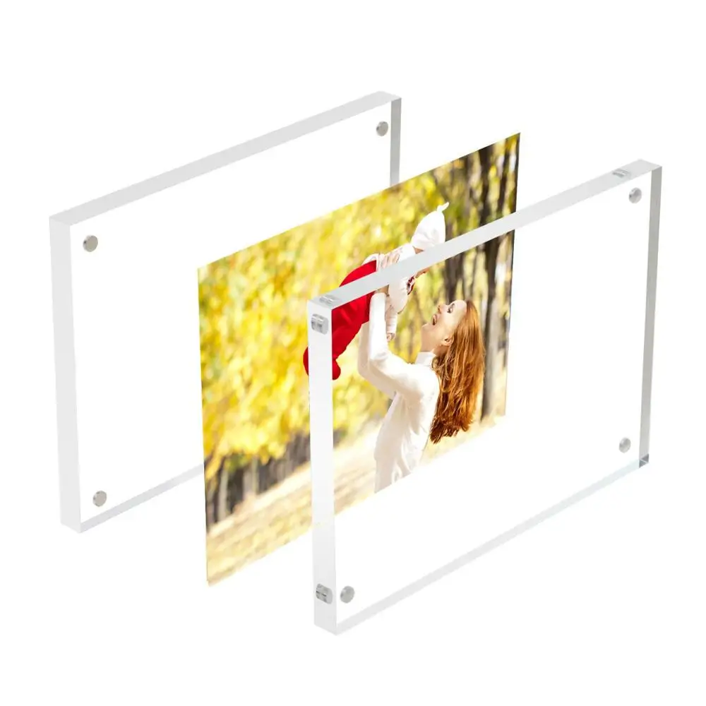 Custom Sizes 8x10 6x8 5x7 4x6 Inches Transparent Magnetic Acrylic Table ...