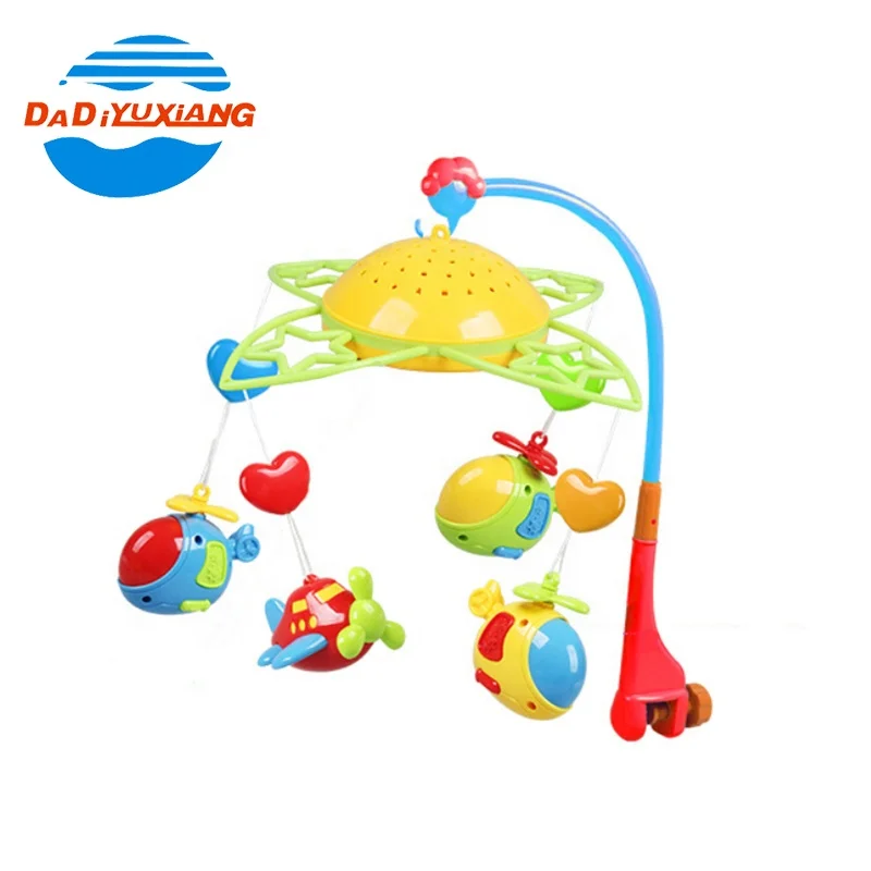Вращающийся детский музыкальный колокольчик с проекцией для кроватки и самолета